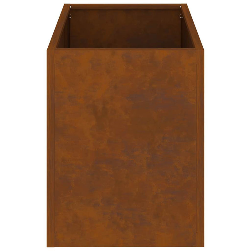vidaXL Kerti cserép Barna 50 x 32 x 40 cm Idős acél