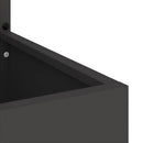 vidaXL Kertvédő vászon Fekete 32 x 150 cm Hidegen hengerelt acél