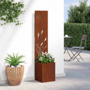 vidaXL Kertvédő vászon Rozsdás 32 x 140 cm időjárásálló acél