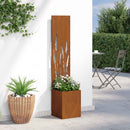 vidaXL Kertvédő vászon Rozsdás 32 x 150 cm Időjárásálló acél