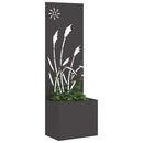 vidaXL Kertvédő vászon Fekete 50 x 150 cm Hidegen hengerelt acél