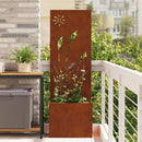 vidaXL Kertvédő vászon Rozsdás 50 x 32 x 150 cm időjárásálló acél