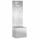 vidaXL Kertvédő vászon Virágos Ezüst 50 x 32 x 150 cm Horganyzott acél