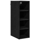 vidaXL Függő szekrény polcokkal Musta tammi 20 x 29,5 x 60 cm Faanyag