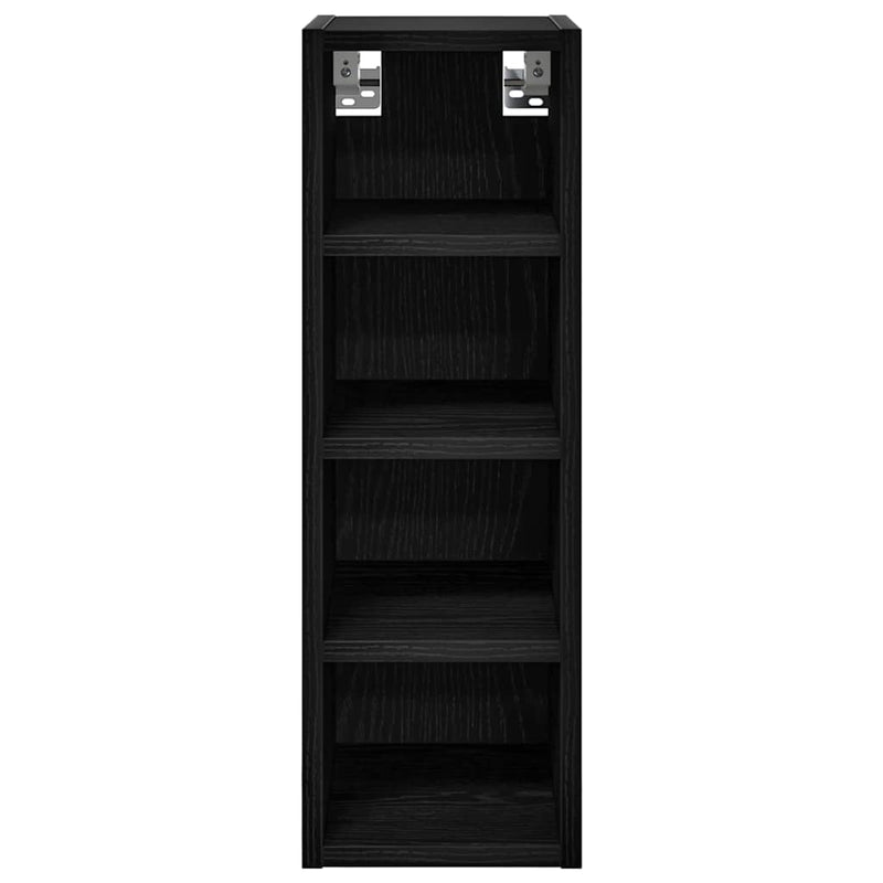 vidaXL Függő szekrény Riga Musta tammi 20 x 29,5 x 60 cm Faanyag