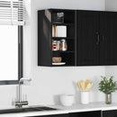 vidaXL Függő szekrény polcokkal Musta tammi 30 x 29,5 x 60 cm Faanyag
