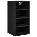 vidaXL Függő szekrény polcokkal Musta tammi 30 x 29,5 x 60 cm Faanyag