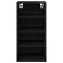 vidaXL Függő szekrény polcokkal Musta tammi 30 x 29,5 x 60 cm Faanyag