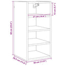 vidaXL Függő szekrény Riga Musta tammi 30 x 29,5 x 60 cm Faanyag