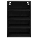 vidaXL Függő szekrény polcokkal Musta tammi 40 x 29,5 x 60 cm Faanyag