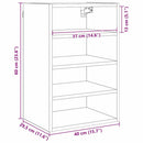 vidaXL Függő szekrény Riga Musta tammi 40 x 29,5 x 60 cm Faanyag