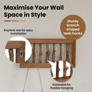 vidaXL Kabát Kampó Természetes 50 x 10 x 25 cm Tömör Mahagóni Fa