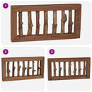 vidaXL Kabát Kampó Természetes 50 x 10 x 25 cm Tömör Mahagóni Fa