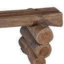 vidaXL pad Természetes 110 x 30 x 34 cm Tömör Teakfa