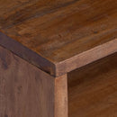 vidaXL Akcent Asztal polcokkal tárolóval 3 pcs Barna Tömör Mahagóni Fa