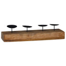vidaXL Gyertyatartó Természetes 50 x 15 x 10 cm Tömör tíkfa