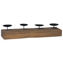 vidaXL Gyertyatartó Természetes 50 x 15 x 10 cm Tömör tíkfa