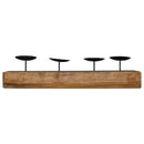 vidaXL Gyertyatartó Természetes 50 x 15 x 10 cm Tömör tíkfa