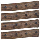 vidaXL Akasztó Barna 50 x 8 x 12 cm Szilárd Újrahasznosított Fa