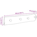vidaXL Akasztó Barna 50 x 8 x 12 cm Szilárd Újrahasznosított Fa