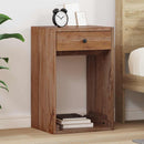 vidaXL Éjjeli asztal fiókkal Barna 63 x 30 x 79 cm Tömör Mahagóni Fa