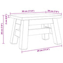 vidaXL Zsámoly Természetes 30 x 20 x 20 cm Mahagóni fa