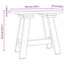 vidaXL pad Természetes 50,5 x 25 x 47,5 cm Tömör mahagóni fa