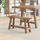 vidaXL pad Természetes 92 x 23,5 x 45,5 cm Tömör mahagóni fa