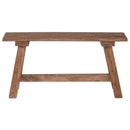 vidaXL pad Természetes 92 x 23,5 x 45,5 cm Tömör mahagóni fa