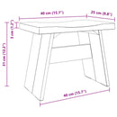 vidaXL Zsámoly Természetes 40 x 25 x 31 cm Mahagóni fa