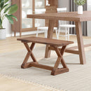 vidaXL pad Természetes 85 x 35 x 46 cm Tömör újrahasznosított fa