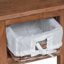 vidaXL Oldal asztal Barna 38 x 28 x 35 cm Tömör mahagóni fa