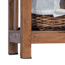 vidaXL Oldal asztal Barna 38 x 28 x 35 cm Tömör mahagóni fa
