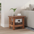 vidaXL Oldal asztal Barna 38 x 28 x 35 cm Tömör mahagóni fa