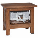 vidaXL Oldal asztal Barna 38 x 28 x 35 cm Tömör mahagóni fa