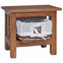 vidaXL Oldal asztal Barna 38 x 28 x 35 cm Tömör mahagóni fa