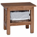 vidaXL Oldal asztal Barna 38 x 28 x 35 cm Tömör mahagóni fa