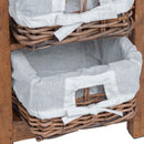 vidaXL Oldal asztal Barna 38 x 28 x 50 cm Tömör mahagóni fa