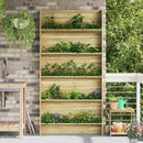 vidaXL Növénypolcok Barna 90 x 15 x 180 cm Impregnált fenyőfa