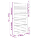 vidaXL Növényállvány Barna 90 x 15 x 180 cm Impregnál szőke fenyő