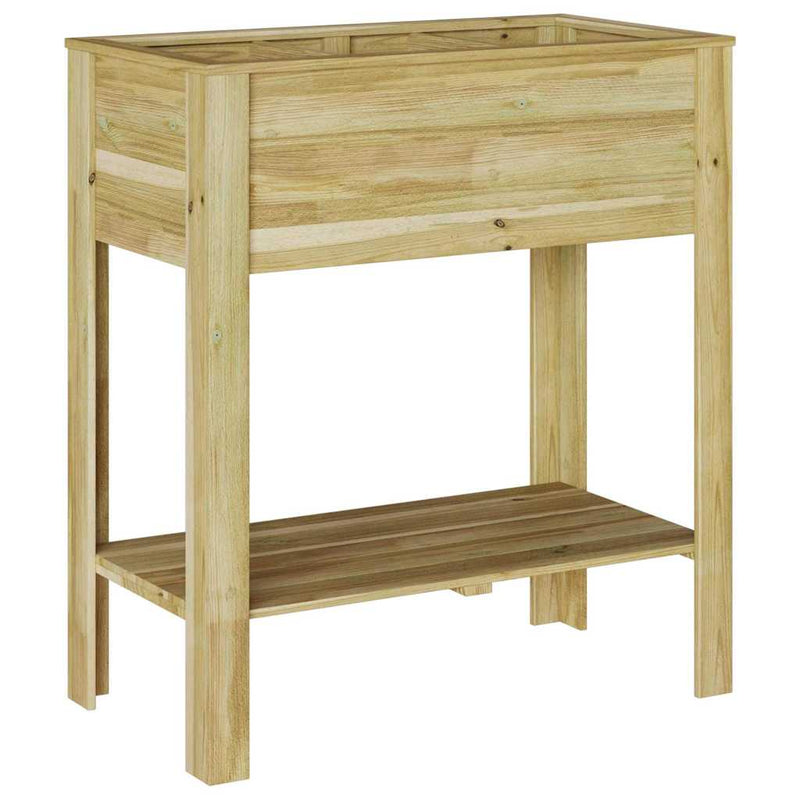 vidaXL Növényállvány Barna 85 x 46 x 94 cm Impregnál szőke fenyő