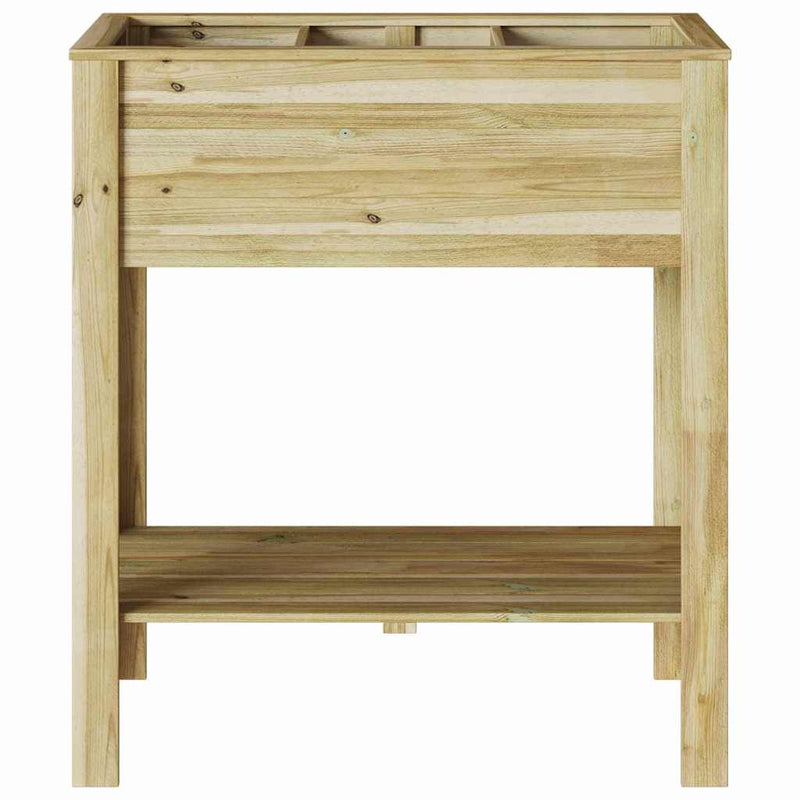 vidaXL Növényállvány Barna 85 x 46 x 94 cm Impregnál szőke fenyő