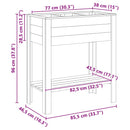 vidaXL Növényállvány Barna 85 x 46 x 94 cm Impregnál szőke fenyő