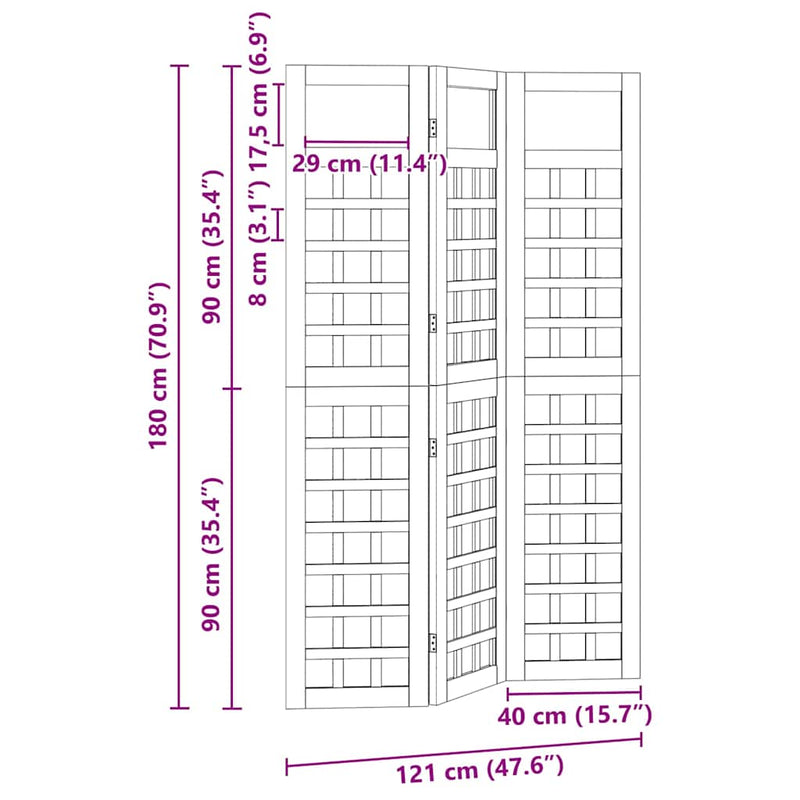 vidaXL Kültéri adatvédelmi képernyő Összecsukható Barna 120 x 180 cm