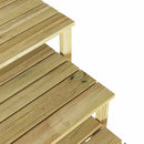 vidaXL Napozóasztal 3 pcs Barna 50.5 x 50 x 46 cm