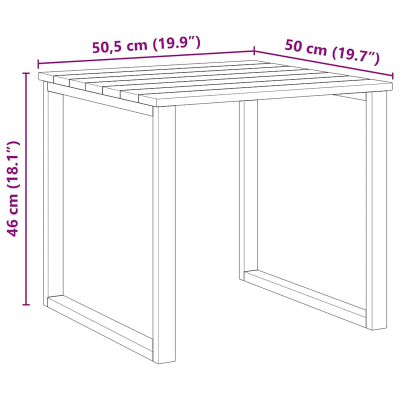 vidaXL Napozóasztal 3 pcs Barna 50.5 x 50 x 46 cm
