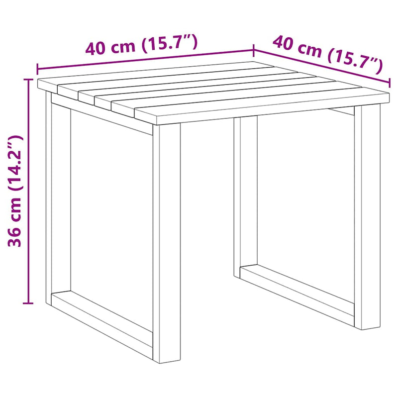 vidaXL Napozóasztal 3 pcs Barna 50.5 x 50 x 46 cm