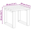 vidaXL asztal 3 db Természetes 50,5 x 50 x 46 cm Impregnált fenyőfa