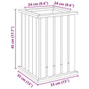 vidaXL Növénytartó Barna 33 x 33 x 45 cm Impregnál szőke fenyő