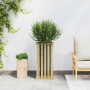 vidaXL Növénytartó Barna 33 x 33 x 65 cm Impregnál szőke fenyő